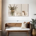 thumbnail image 3 of Elephant Stock Zen Bathroom Wall Art - Horizontal Multi Panel Canvas - Living Room Wall Decor - Wellness Multi Panel - White And Gray Decor - 45" x 28", 3 of 8