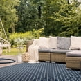 thumbnail image 3 of Safavieh Courtyard Hilbert Geometric Indoor/Outdoor Area Rug, Navy/Beige, 6'7" x 9'6", 3 of 10