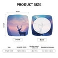 thumbnail image 6 of Lsque Night Sky Elk Printed Square Couch Cushion Covers, Floral Sofa Cushion Covers Replacement, Stretch Couch Covers for Couch-16.9in, 6 of 9