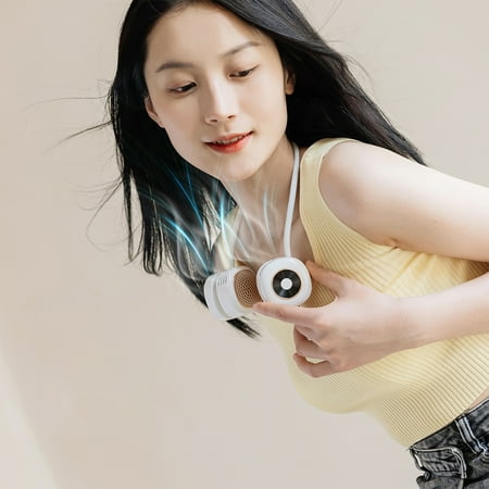 

Tiitstoy Portable Neck- Fan Hands Free Bladeless Fan 1800 Mah Battery Operated Wearable Personal Fan Leafless Rechargeable Headphone Design Usb Powered Desk Fan