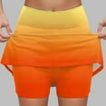 thumbnail image 2 of vigerkar Skorts for Women with Pockets Tummy Control Plus Size Skorts High Waist Athletic Sports Pants Skirt Casual Shorts Orange, 5XL, 2 of 5