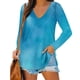 thumbnail image 2 of Camisas de manga larga para mujer, cuello en V, ajuste holgado, túnica de otoño, tops de otoño para mujer Pompotops  FGAJ8374, 2 of 5