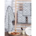 thumbnail image 2 of Grey Flowers Kitchen Dish Towels for Drying Dishes Set of 2, Spring Floral Farmhouse Retro Art Waffle Weave Microfiber Hand Tea Bathroom Towels Quick Dry & Absorbent Towel 15.7x23.6, 2 of 7