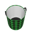 thumbnail image 3 of Gaeub Buffalo Plaid Green Black Dirty Clothes Storage Basket, Toy Storage Bin for Storing Clothing, Diapers, Toys - Small, 3 of 8