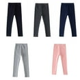 thumbnail image 2 of SILVERCELL 5 Pack Teens Toddler Girl Casual Solid Color Leggings Stretch Tights Skinny Pants, 3-14 Years, 2 of 8