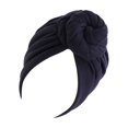 thumbnail image 2 of Guardurnaity Turbante Hijab musulmán con nudo de 2 capas, gorro elegante con cubierta en espiral, gorro de cabeza ancha, gorros de moda, accesorios Sombreros Negro, 2 of 6