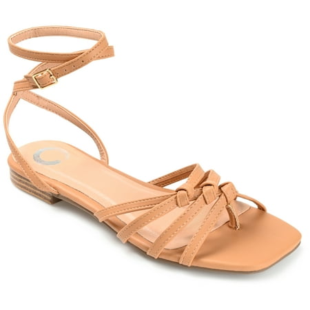 

Journee Collection Womens Indee Ankle Wrap Low Block Heel Sandals