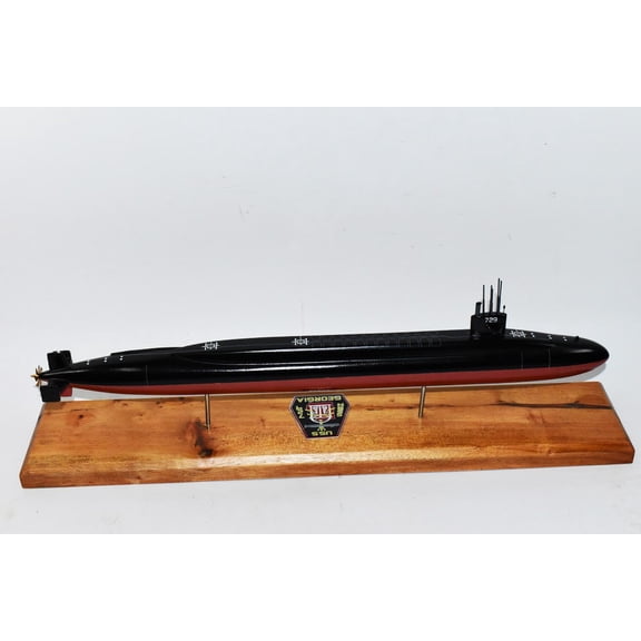 USS Rhode Island SSBN-740 Submarine Model,Navy,Scale Model,Mahogany,20 inch,Ohio Class