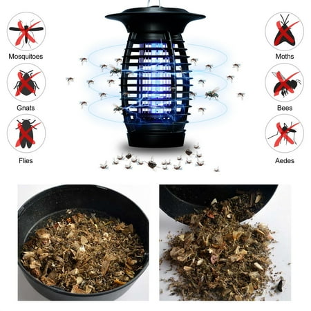 SHCKE Bug Zapper  Outdoor Mosquito Killer Waterproof Electric Mosquito Zappers Killer  Insect Fly Trap for Your Patio  Portable Standing or Hanging for Indoor and Outdoor