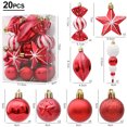 thumbnail image 3 of Juego de 29/20 bolas de árbol de Navidad colgantes con forma de bastón de caramelo y piña para decoración del hogar, Navidad 2024, Año Nuevo, 3 of 5