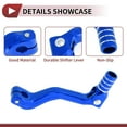 thumbnail image 3 of Folding Motorcycle Gear Shifter Lever for Kayo T2 Aluminum Alloy Pedal Shift Lever Arm Blue Silver Tone, 3 of 6