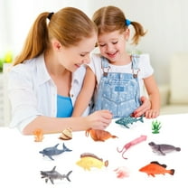 HZRSLY Colorful Sea Animal Figurines, Realistic Marine Life Models, Educational Ocean Creature Set, Decorative Underwater Themed Ornaments