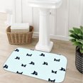 thumbnail image 3 of Blact Cat Flannel Bath Mat 16x24 Inches, Soft Absorbent Non-Slip Bathroom Rug, Machine Washable Floor Mat for Shower, 3 of 7