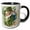 Black/White, variant on 3drose, Clapsaddle – Father Holly with Angel, 11oz Mug