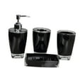 thumbnail image 2 of 4x soporte para cepillo de dientes, dispensador de loción, organizador portátil, Set de accesorios de baño para decoración de Hotel, baño, encimera de Negro, 2 of 8