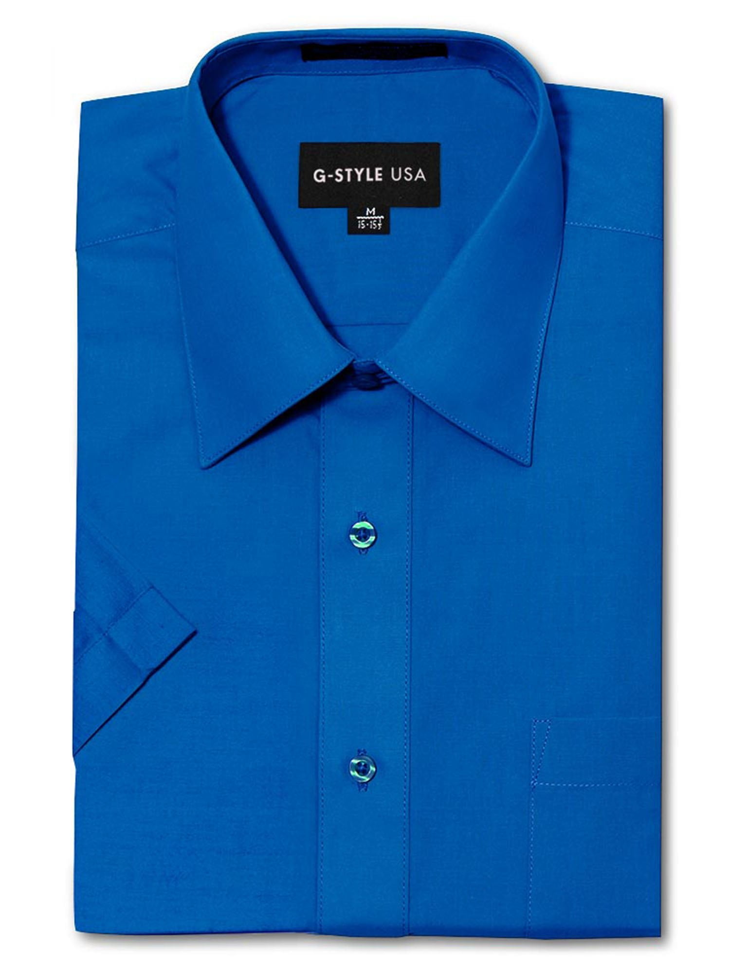 GStyle USA Men's Regular Fit Short Sleeve Button Down Dress Shirts