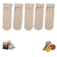 thumbnail image 6 of 5Pcs Warm Socks for Women Knitting Winter Fashion Fluffy Fleece Compression Unisex Funny Socks Khaki, 6 of 6