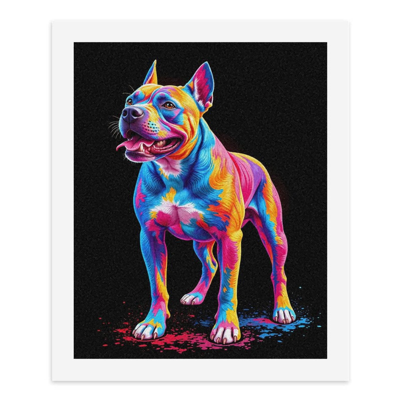 Paint By Numbers Kit for Adults Beginner - DIY Colorful Dog Vibrant Art Design Canvas Painting Kits for Adults, Frameless Paint By Number for Adults for Home Wall Decor 16x20 Inch