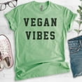 thumbnail image 2 of Vegan Vibes Shirt, Unisex Women's Men's Shirt, Vegan Shirt, Veganism Shirt, Heather Apple Green, Medium, 2 of 6
