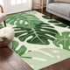 thumbnail image 5 of Monstrate Alfombra de baño lavable de hoja verde de poliéster, parte inferior moldeada de puntos duraderos para decoración de ducha Juegos de accesorios de baño 80*120cm, 5 of 6