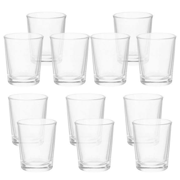 MLINS 12pcs Glass Communion Cups Small Glass Chalice Heavy Base Shot Glasses Mini Espresso Shot Cups for Whiskey Tasting Home Parties