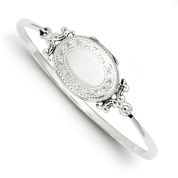 Primal Silver Sterling Silver Locket Bangle