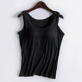 thumbnail image 2 of Tops with Built In Bra Sleeveless Comfortable Fashion Tank Top Adjustable Spaghetti Strap Basic Basic Undershirt, 2 of 3