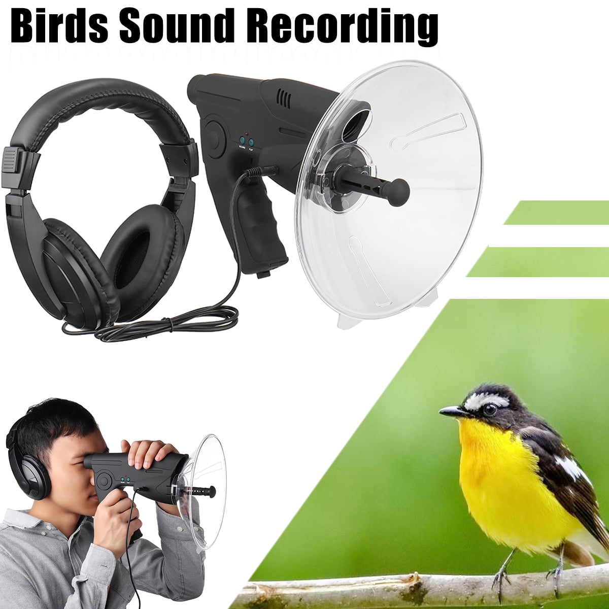 NEW Nuisance Neighbour Ear Listening Device Sound Amplifier Wildlife Bird Record 