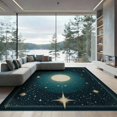 thumbnail image 2 of ODIKA 8'x10' Washable Area Rug Non-Shedding, Easy Care, Space Galaxy Constellation With Night Sky Stars And Star Motif for King Size Bedroom Under Bed, Master Suite, 2 of 7