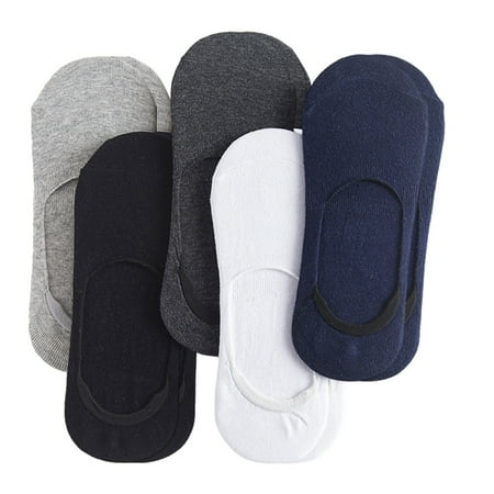 

CHAOMA 5 Pairs Mens Low Cut No-Show Invisible Boat Socks with Non Slip Silicone Solid Color Casual Liner Summer Breathable Cotton Short Ankle Hosiery