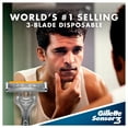Gillette Sensor3 Men's Disposable Razors, 4 plus 2 Bonus Razors