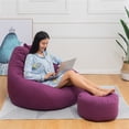 thumbnail image 2 of Ultra Soft Memory Bean Bag Chair Cover Stuffed Foam Filled Furniture and Accessories for Dorm Room Nursery Playroom Child’s bedroom Basement (No Filler), 2 of 8