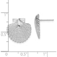 thumbnail image 4 of Sterling Silver Polished Large Scallop Shell Post Earrings (Width 16) (Length 16.5) - Jbsp, 4 of 5
