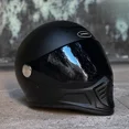 thumbnail image 2 of Casco de motocicleta de cara completa con doble lente todoterreno, casco Retro con certificación DOT, lentes negros, Cascos para motos Harley Casco moto, 2 of 5