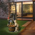 thumbnail image 3 of LuxenHome Chiots en Résine et Pompe à Eau Fontaine de Patio Extérieur, 3 of 11
