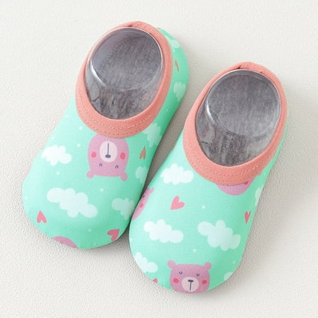 

kpoplk Toddler Sneakers Boys Boys Non-Slip Shoes Barefoot Cartoon Baby Shoes Socks Swim Girls Water Kids Baby Shoes(Light Blue)