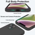 thumbnail image 4 of Compatible with iPhone 14 Plus Case with Screen Protector, Upgraded Liquid Silicone with [Camera Protection] [Soft Anti-Scratch Microfiber Lining] Phone Case for iPhone 14 Plus - Black, 4 of 14