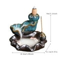 thumbnail image 3 of 1pc Lotus Ceramic Backflow Incense Burner, Aromatherapy & Meditation Home Decor (Without Incense), 3 of 7