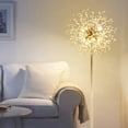 thumbnail image 6 of 69 inch Crystal Floor Lamp, Modern Standing Lamp with K9 Crystal, LED Floor Lamp with On/Off Foot Switch, Metal Tall Pole Lamp for Living Room, Girls Room, Bedroom, Dresser, Office, Gold Finish, 6 of 9