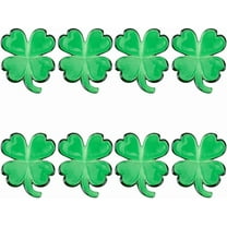 8 Pcs Four Leaf Clover Glass Figurines Green Collectibles for Home & Office Decoration