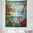 thumbnail image 1 of New York Tapestry, Grunge Collage of Words American Culture Country Metropolis Modern Urban Design, Fabric Wall Hanging Decor for Bedroom Living Room Dorm, 5 Sizes, Multicolor, by Ambesonne, 1 of 1