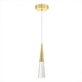 thumbnail image 4 of JoollySun LED 1 Light Crystal Pendant Light Modern Single Ceiling Hanging Light in Brass Gold, 4 of 8