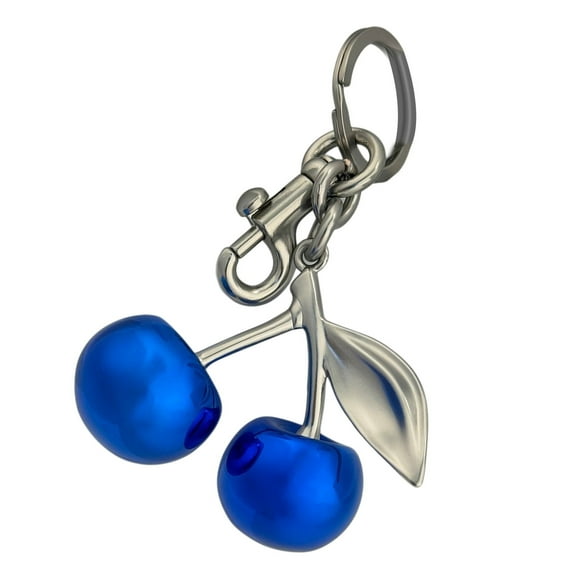 RUISINERY Blue Cherries Keychain Charm Fashionable Keyrings Accessory for Bags and Keys for Women and Trendsetters