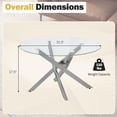 thumbnail image 2 of Costway 31.5” Glass Coffee Table with Tempered Glass Top & Geometric Sliver Metal Frame Transparent & Sliver, 2 of 10