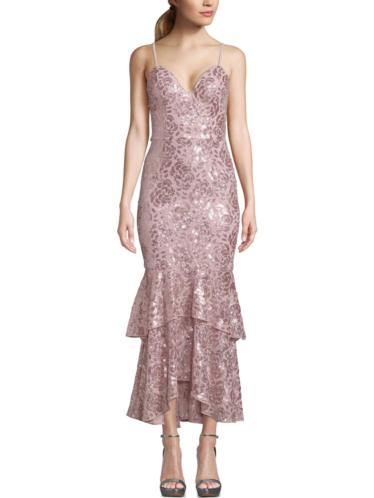Photo 1 of Betsy Adam Womens Sequined Midi Evening Dress SIZE 8