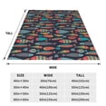 thumbnail image 3 of Fuzoiu Colorful Fish Print Ultra-Soft Micro Fleece Blanket,All Seasons Flannel Throw, Lightweight Blanket for Bed, Sofa, Couch, Movie Night, Camping, and Travel-60"x50", 3 of 7
