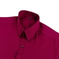thumbnail image 5 of Resicozy Mens Dressy Shirts Long Sleeve Button Down Blouses Classic Solid Color Wrinkle-Free Formal Office Tops Shirt Wine S, 5 of 8