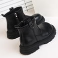 thumbnail image 5 of CYRBOKO Girls Ankle Boots, Non-slip Holiday Casual Winter Girls Booties Girls Shoes Black Size 2.5 (Big Kids), 5 of 7