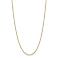 thumbnail image 3 of Diamond2Deal 14K Yellow Gold 3mm Semi Solid Diamond-cut Rope Chain Necklace for Women 16", 3 of 6