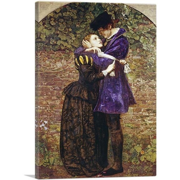 ARTCANVAS The Huguenot Canvas Art Print by John Everett Millais - Size: 26" x 18" (0.75" Deep)